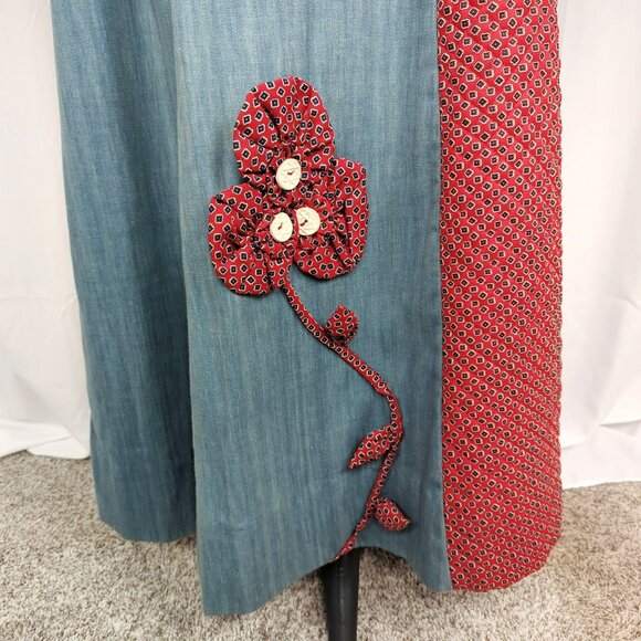 Vintage Chessa Davis Western Skirt Small Maxi Denim - Picture 3 of 10